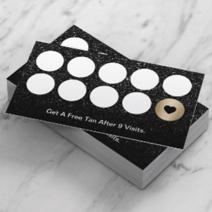 Carte De Fidélité Spray Salon de bronzage moderne Parties scintillan