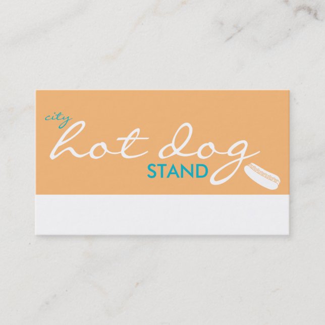 Carte De Fidélité stand de hot-dog de la ville (couleur personnalisa (Devant)
