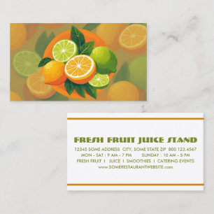 Carte De Fidélité stand de jus de fruits de citrons et de limettes