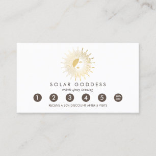 Carte De Fidélité Sun Goddess Girl Logo Spray Tanning Loyauté