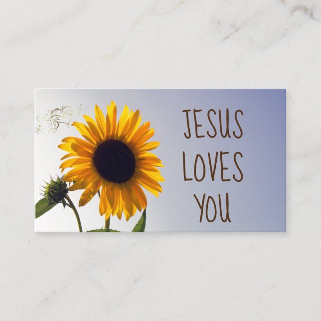 Carte De Fidélité Sunflower Jesus Vous aime (Devant)