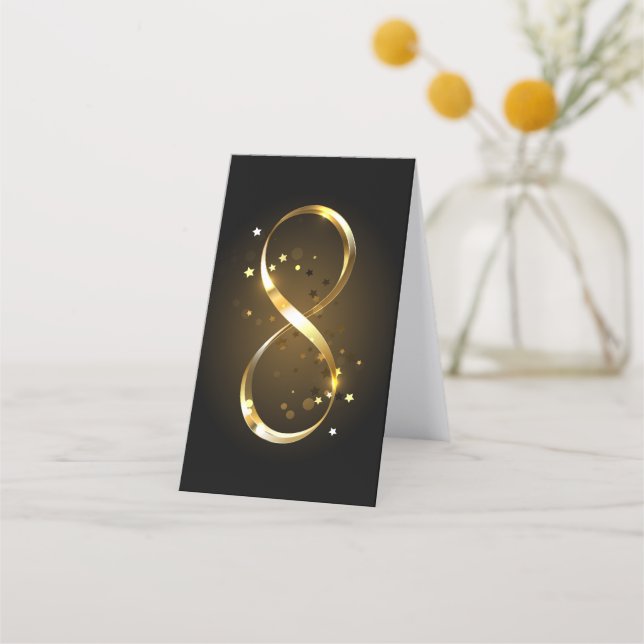 Carte De Fidélité Symbole d'infini doré (Dos)