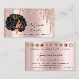 Carte de fidélité Tarjeta De Visita 10 Punch Princ