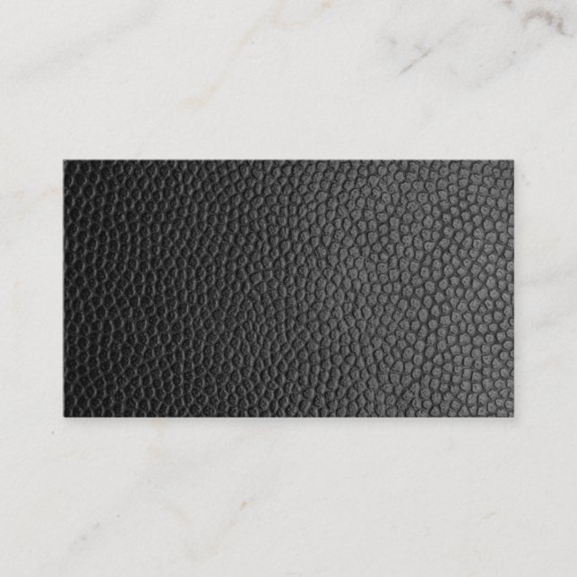 Carte De Fidélité Texture en cuir noir (Devant)