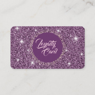 Carte De Fidélité Texture pourpre de miroitement de parties