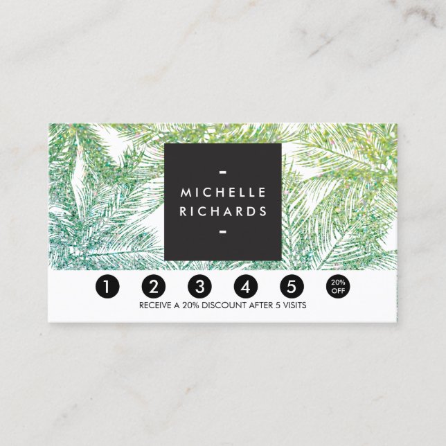Carte de fidélité Tropical Green/Aqua Parties scin (Devant)