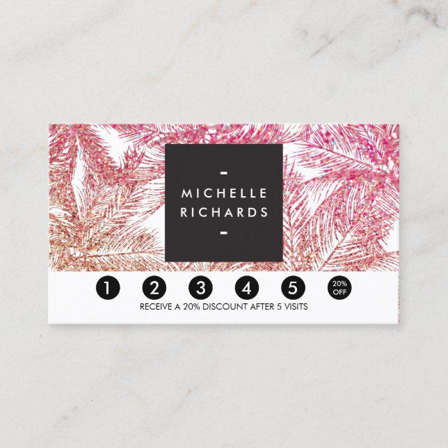 Carte de fidélité Tropical Pink/Bronze Parties sci (Devant)