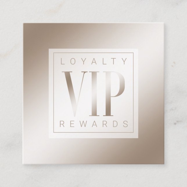Carte De Fidélité Un élégant Champagne Luxueux et éclatant VIP (Devant)