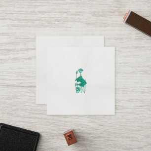 Carte De Fidélité un tableau d'une fleur et d'un poisson sur un doss