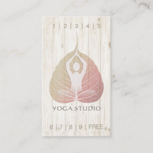 Carte De Fidélité YOGA Instructeur Studio Loyalty Punch Bodhi Leaf