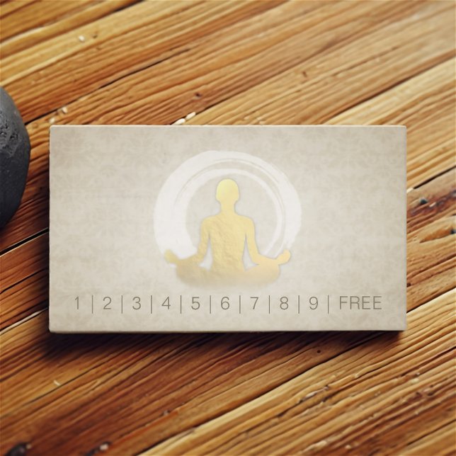 Carte De Fidélité YOGA Studio Loyalty Punch Pose de méditation ZEN S (Créateur téléchargé)