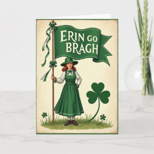 Carte de fierté irlandaise Bannière émeraude
