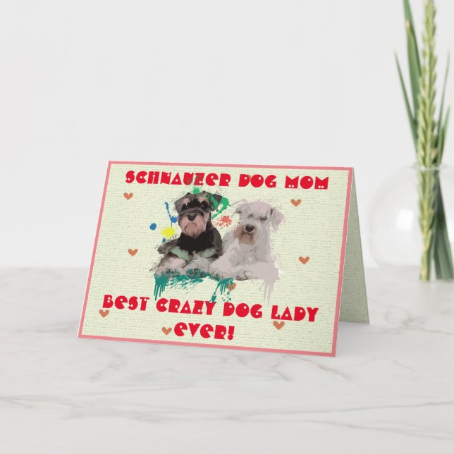 Carte de fille de chien fou de chien sur mesure Sc (Devant)