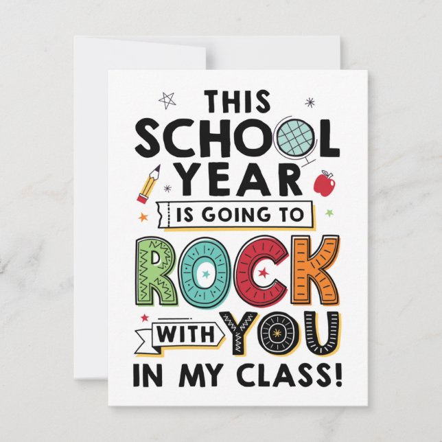 Carte de fin d'année pour l'apprentissage à distan (Devant)