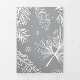 Carte De Fin D'année Trois Volets Branches et pin 4
