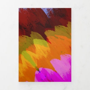 Carte De Fin D'année Trois Volets Cascade aquarelle, nature 2