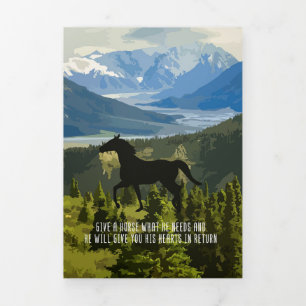 Carte De Fin D'année Trois Volets Cheval Lover Me Donne Un Cheval