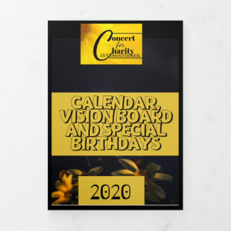 Carte De Fin D'année Trois Volets Concert pour Organisateur Charity International 20