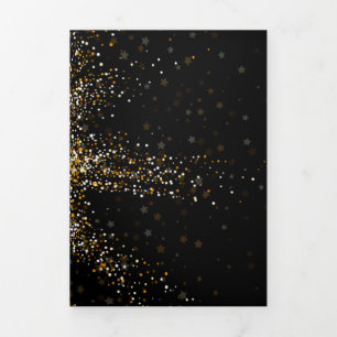 Carte De Fin D'année Trois Volets Étoile lumineuse 1