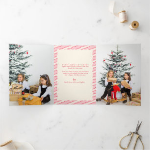 Carte De Fin D'année Trois Volets Festif moderne Noël