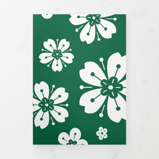 Carte De Fin D'année Trois Volets Fleurs Motif 3 (Page de couverture)