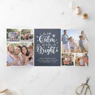 Carte De Fin D'année Trois Volets Funny All is not Calm Photo Collage