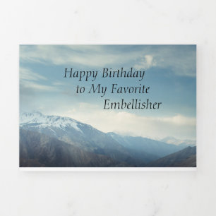 Carte De Fin D'année Trois Volets Joyeux anniversaire à mon Embellisher favori