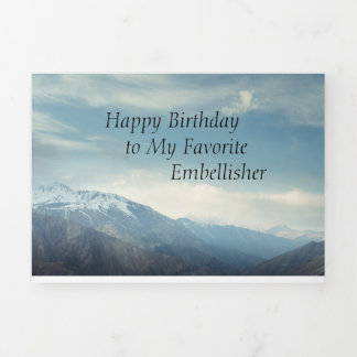 Carte De Fin D'année Trois Volets Joyeux anniversaire à mon Embellisher favori