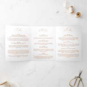 Carte De Fin D'année Trois Volets Livret mariage Heekend Itinéraire Timeline Elegant