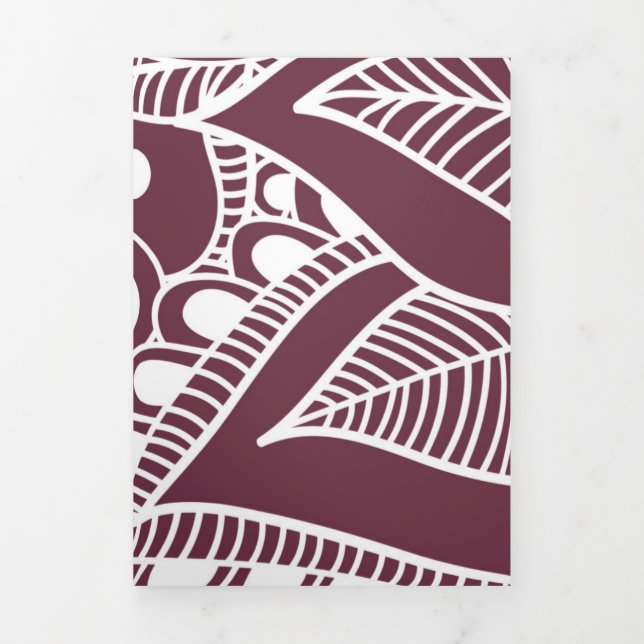 Carte De Fin D'année Trois Volets Mandala 44 de luxe (Page de couverture)