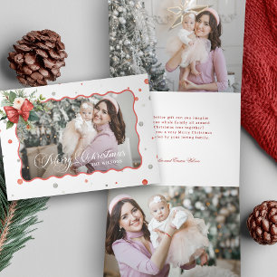 Carte De Fin D'année Trois Volets Noël Arc-en-ciel Ruban, Cadre Ruban 1 Photo