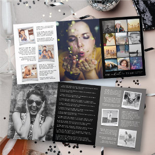 Carte De Fin D'année Trois Volets Oh Quel An De Revue Moderne 20 Photo Collage