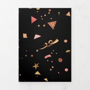 Carte De Fin D'année Trois Volets Ornements festifs 2