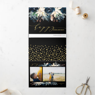 Carte De Fin D'année Trois Volets Photo Holiday