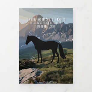 Carte De Fin D'année Trois Volets Pour Comprendre L'Âme D'Un Cheval