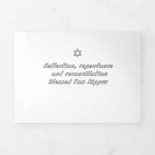 Carte De Fin D'année Trois Volets Yom Kippour