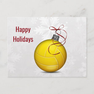 carte de fin de année de l'ornement de volley-ball