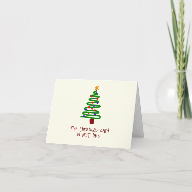 Carte de fin de Noël unique Retro Illustré main (Devant)