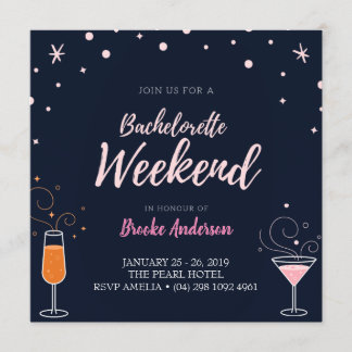 Carte de fin de semaine de bachelorette