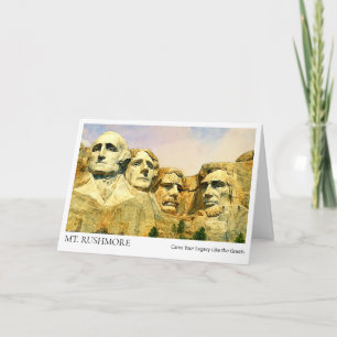 Carte de fin d'études du mont Rushmore – Nom perso