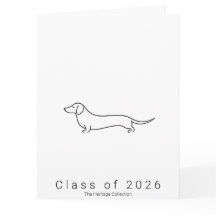 Carte de fin d'études Grand Dachshund Promotion 20