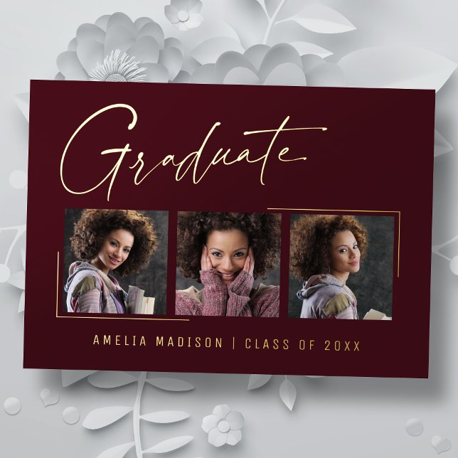 Carte de fin d'études minima moderne pour script d (Créateur téléchargé)