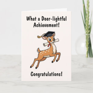 Carte de fin d'études pour cerf