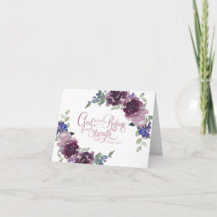 Carte de fiole à fleurs violettes de résistance et