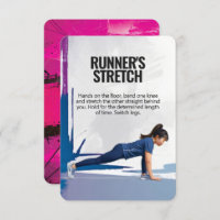 Carte de fitness stretch du coureur avec support r