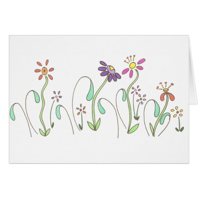 Carte de fleur de danse (Devant horizontal)