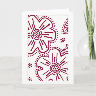 Carte de fleur de framboise