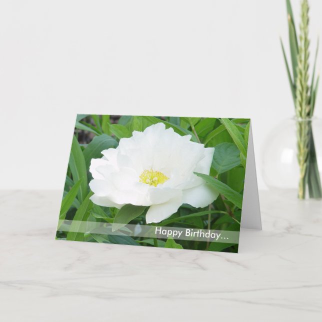 Carte de fleur de joyeux anniversaire (Devant)
