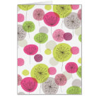 Carte de fleur de ressort rétro (blanco à