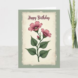 Carte de Fleur de Rose Élégante